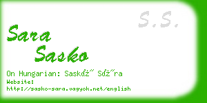 sara sasko business card